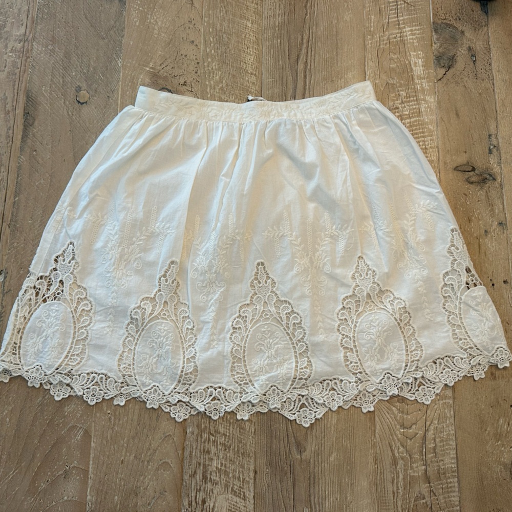 Topshop White Lace Skirt